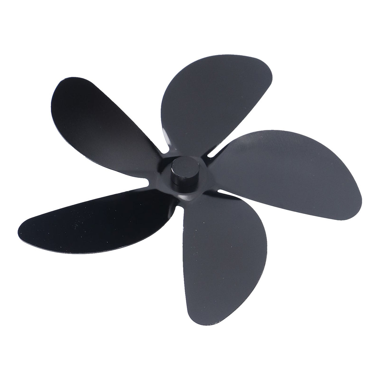 Fan Blade Replacement Fireplace Aluminum Alloy Blade Black Universal Stove Fan Blade5 Blade
