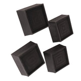 Furniture Riser 2 Inch Stackable TPU Square Desk Riser Heavy Duty Waterproof Anti Slip Black Heighten Riser Bed Lift