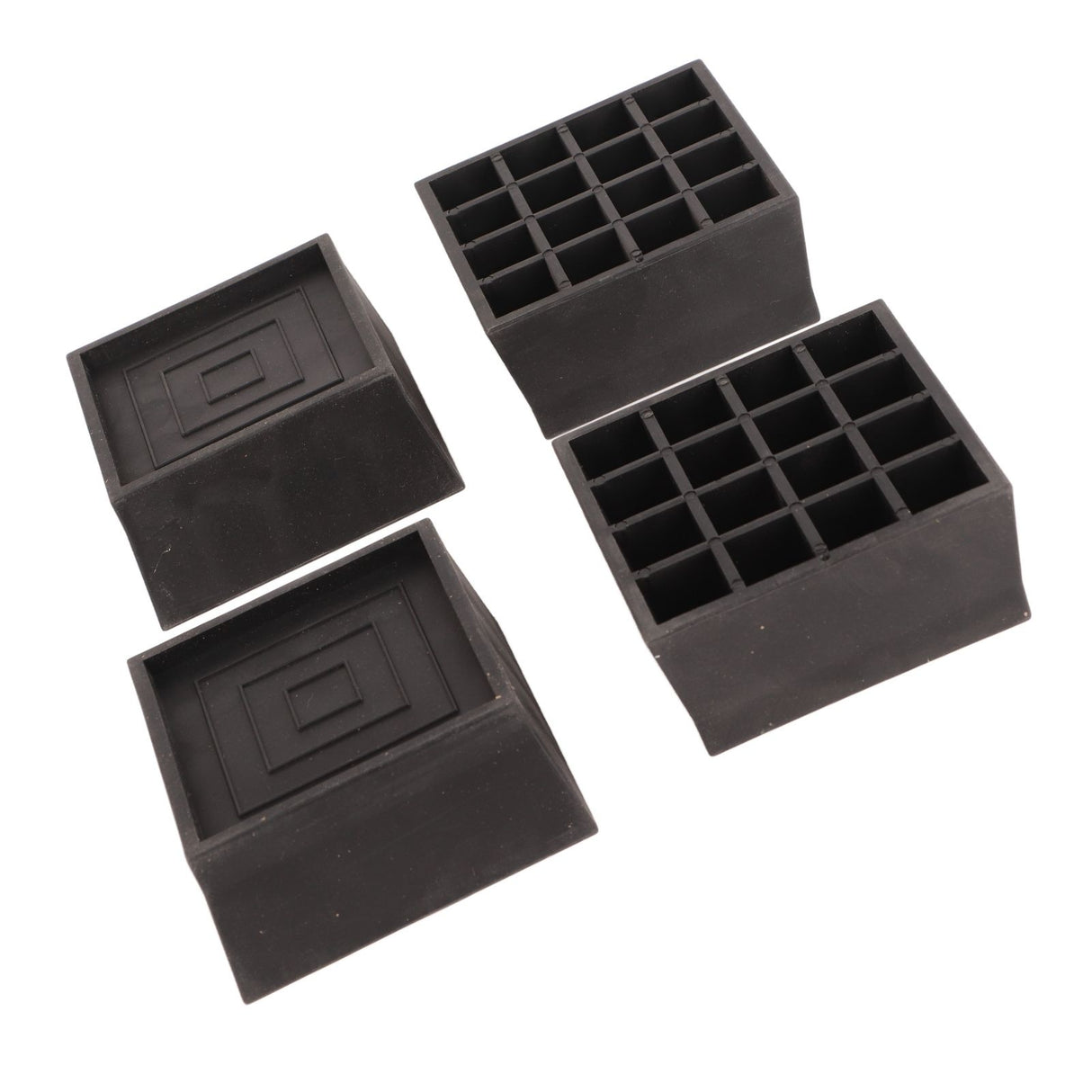 Furniture Riser 2 Inch Stackable TPU Square Desk Riser Heavy Duty Waterproof Anti Slip Black Heighten Riser Bed Lift