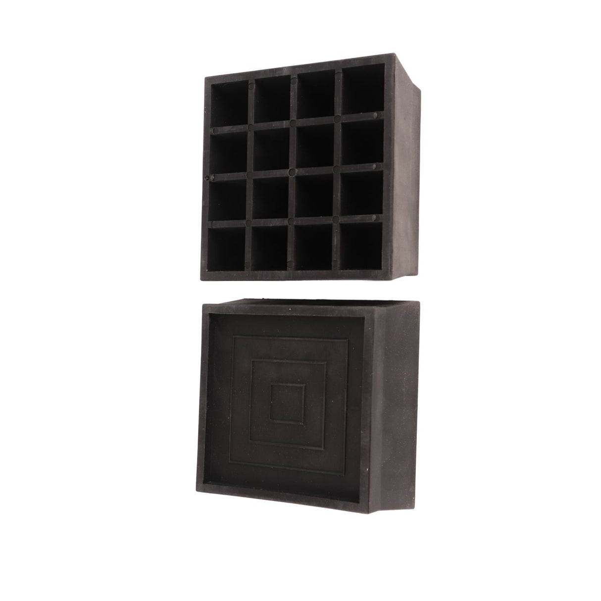 Furniture Riser 2 Inch Stackable TPU Square Desk Riser Heavy Duty Waterproof Anti Slip Black Heighten Riser Bed Lift