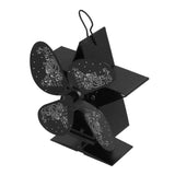 4 Blades Heat Powered Fan Santa Claus Pattern Fireplace Fan for Heat Distribution Circulating Warm AirBlack