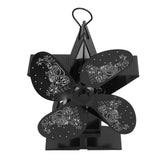 4 Blades Heat Powered Fan Santa Claus Pattern Fireplace Fan for Heat Distribution Circulating Warm AirBlack - Low Angle