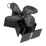 4 Blades Heat Powered Fan Santa Claus Pattern Fireplace Fan for Heat Distribution Circulating Warm AirBlack - Extra Image