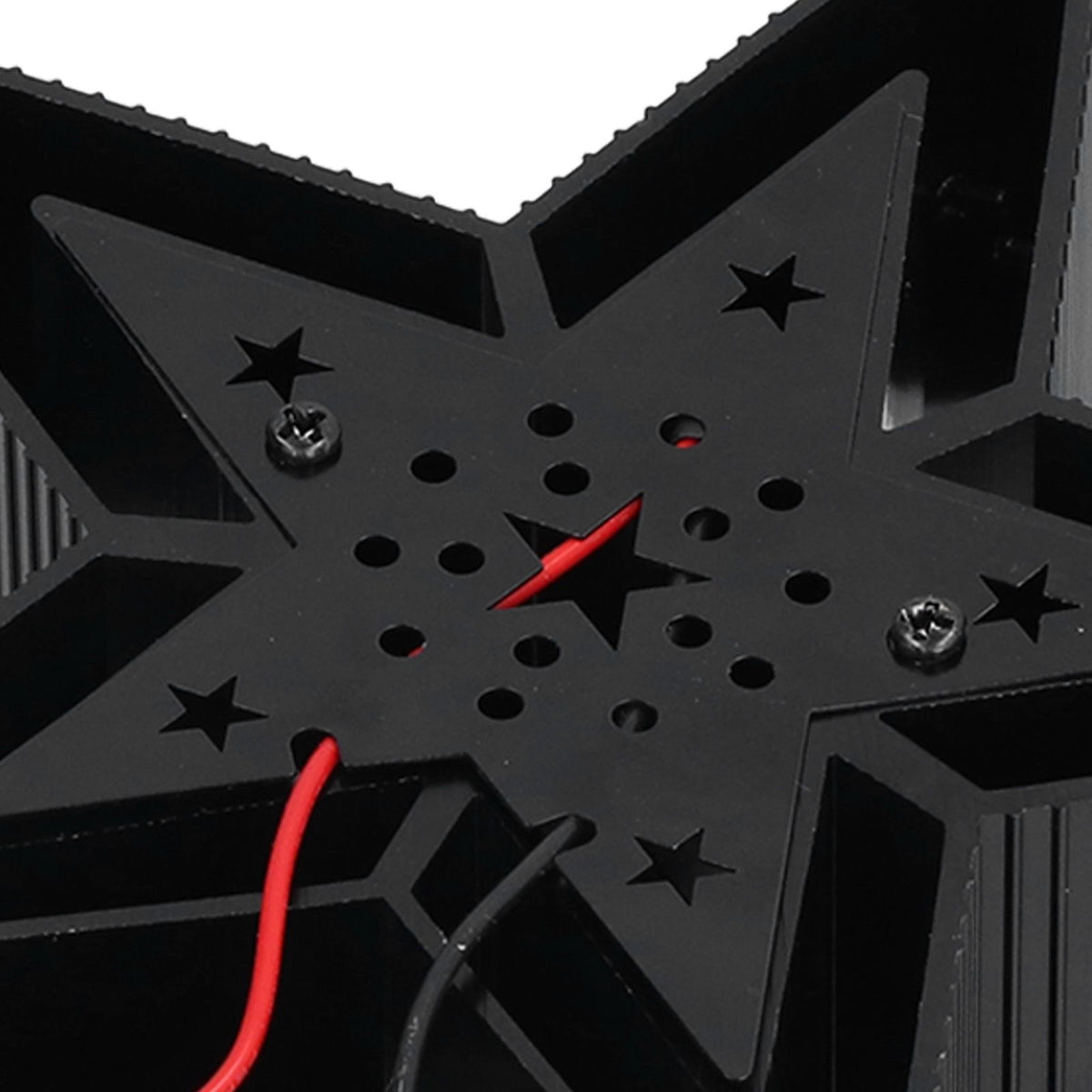 4 Blades Heat Powered Fan Santa Claus Pattern Fireplace Fan for Heat Distribution Circulating Warm AirBlack