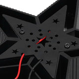 4 Blades Heat Powered Fan Santa Claus Pattern Fireplace Fan for Heat Distribution Circulating Warm AirBlack