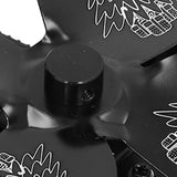 4 Blades Heat Powered Fan Santa Claus Pattern Fireplace Fan for Heat Distribution Circulating Warm AirBlack - Extra Image