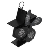 Stove Fans 4 Blades Heat Powered Low Noise High Temperature Resistant Fireplace Fan for HomeBlack - Front View