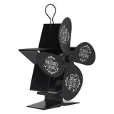 Stove Fans 4 Blades Heat Powered Low Noise High Temperature Resistant Fireplace Fan for HomeBlack - Side View