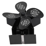 Stove Fans 4 Blades Heat Powered Low Noise High Temperature Resistant Fireplace Fan for HomeBlack