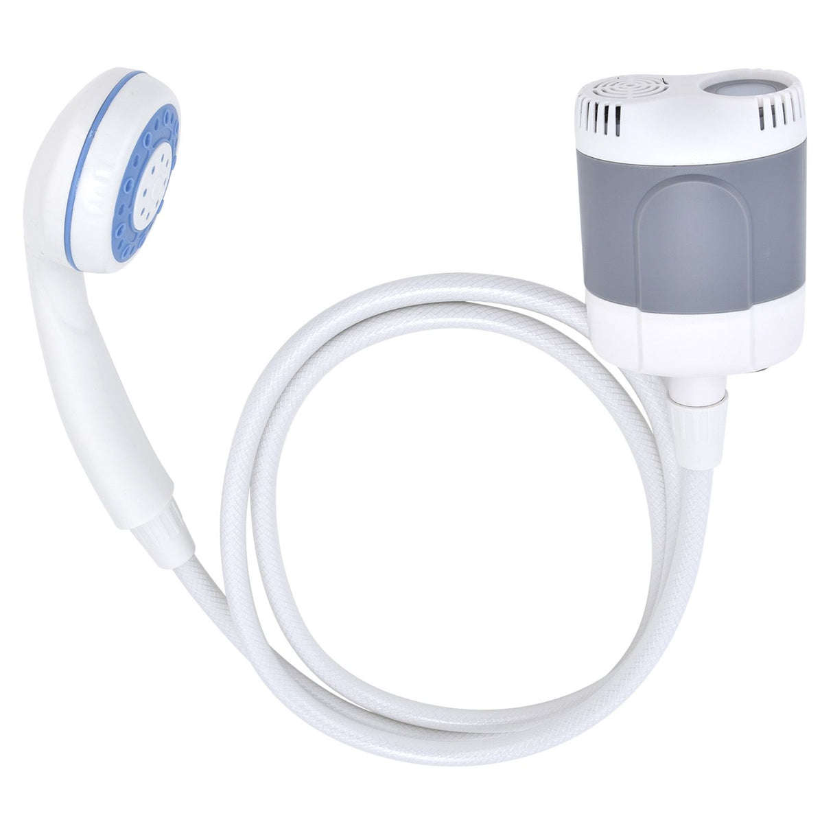 Portable Outdoor Shower Set Camping Shower Pump Handheld Sprayer for Hiking Traveling USB Charging(GrayWhite )
