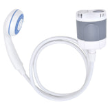 Portable Outdoor Shower Set Camping Shower Pump Handheld Sprayer for Hiking Traveling USB Charging(GrayWhite ) - Side View