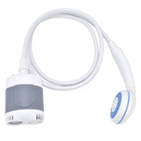 Portable Outdoor Shower Set Camping Shower Pump Handheld Sprayer for Hiking Traveling USB Charging(GrayWhite )
