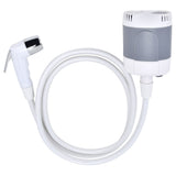 Portable Outdoor Shower Set Camping Shower Pump Handheld Sprayer for Hiking Traveling USB Charging(GrayWhite ) - Close-Up Angle