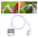 Portable Outdoor Shower Set Camping Shower Pump Handheld Sprayer for Hiking Traveling USB Charging(GrayWhite ) - Extra Image