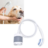 Portable Outdoor Shower Set Camping Shower Pump Handheld Sprayer for Hiking Traveling USB Charging(GrayWhite ) - Extra Image