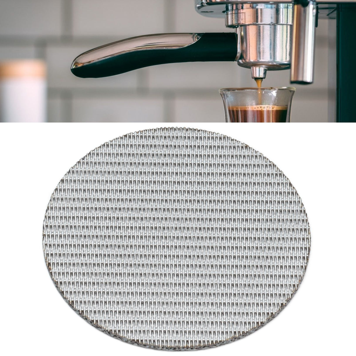 Coffee Portafilter Screen Reusable 316 Stainless Steel Puck Screen Filter Accessory 100μm Filter Fineness53.5mm / 2.1in