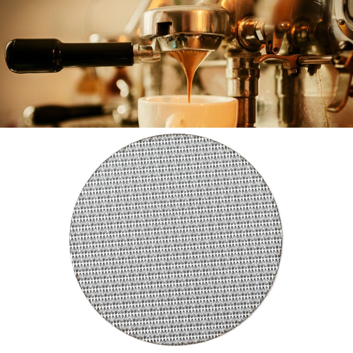 Coffee Portafilter Screen Reusable 316 Stainless Steel Puck Screen Filter Accessory 100μm Filter Fineness58.5mm / 2.3in