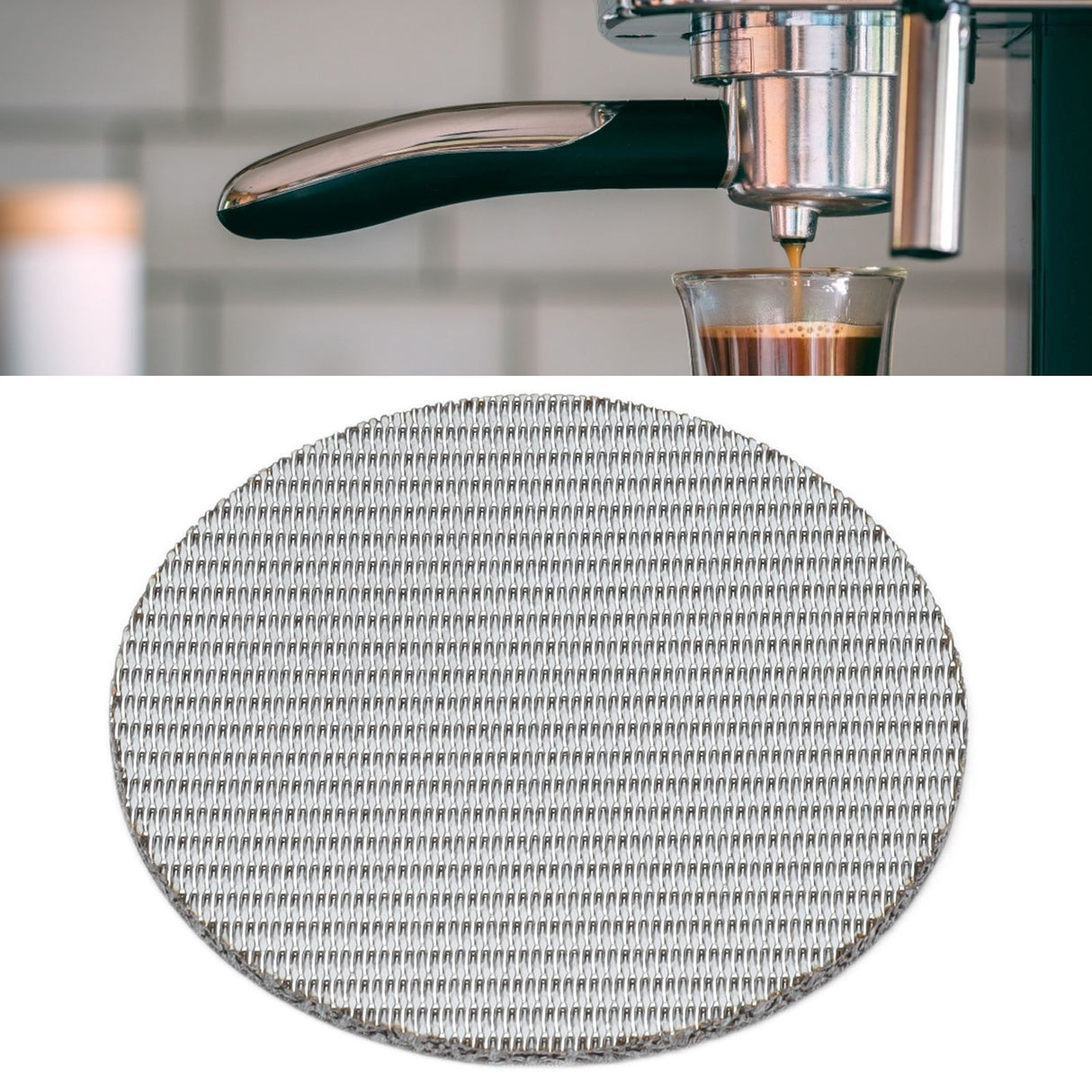 Coffee Portafilter Puck Screen Food Grade Stainless Steel Coffee Making Filter Screen 50μm Filter Fineness58.5mm / 2.3in