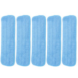 5PCS Microfiber Flat Mop Pad Mopping Cleaning Cloth Replacement for 14x41cm Hook and Loop Mop Universal
