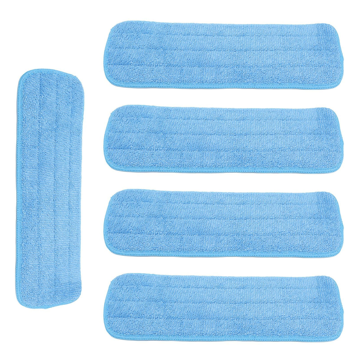 5PCS Microfiber Flat Mop Pad Mopping Cleaning Cloth Replacement for 14x41cm Hook and Loop Mop Universal