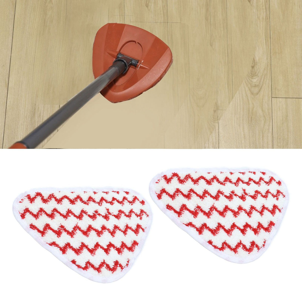 2PCS Microfiber Mop Cleaning Pad Mopping Cloth Replacement Parts Fit for Vileda Steam Mops