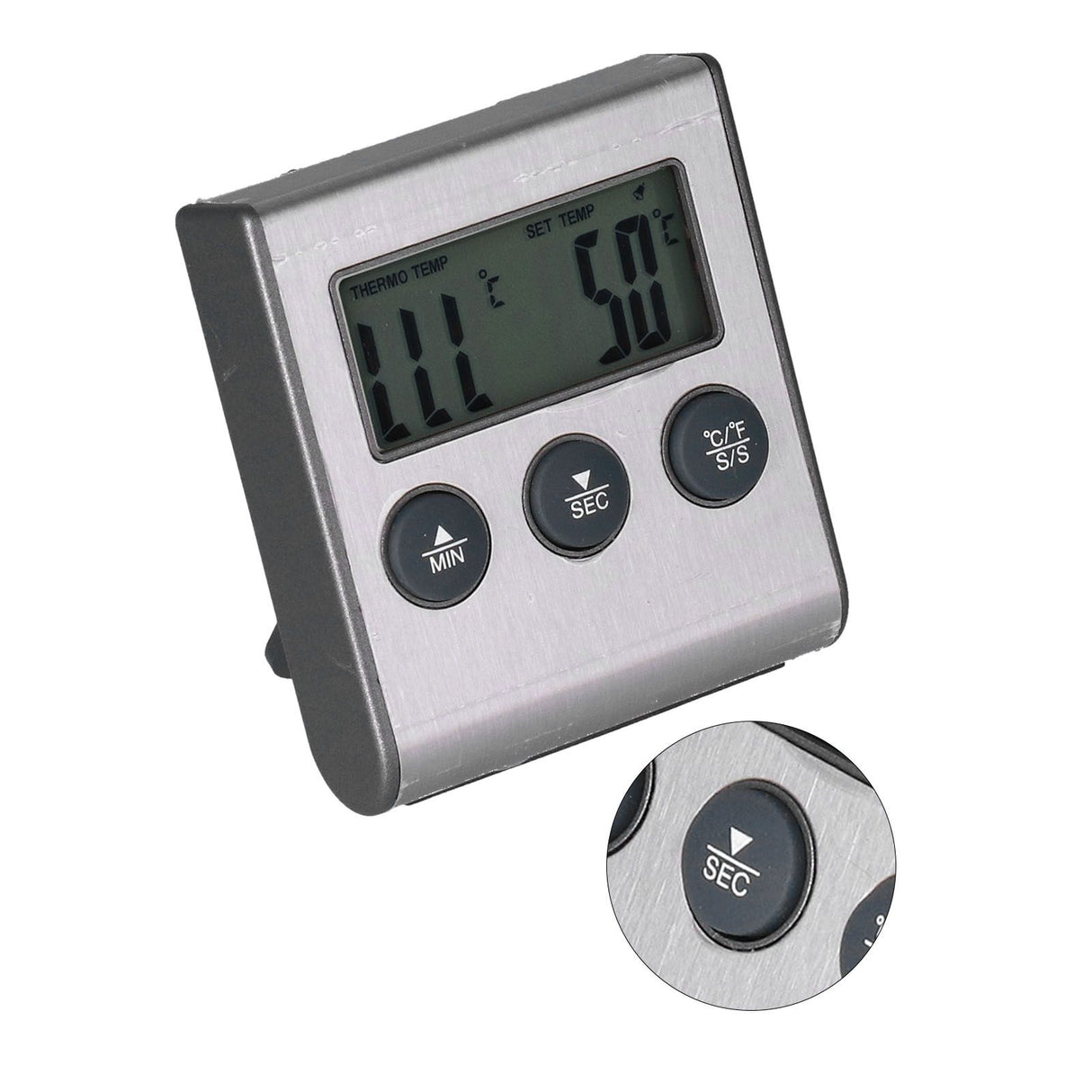 Magnet Design Barbecue Thermometer Food Meat Temperature Meter with Alarm Function for Kitchen