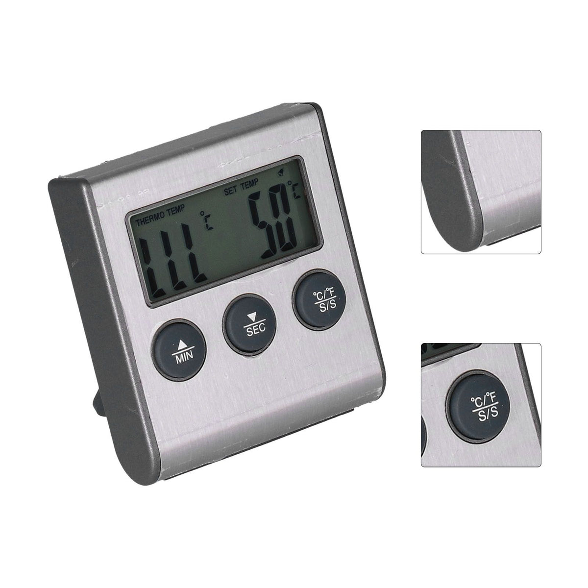 Magnet Design Barbecue Thermometer Food Meat Temperature Meter with Alarm Function for Kitchen