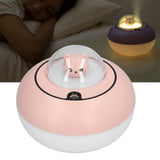 300ml LED Desk Humidifier White Pink USB Powered Mute Colorful Large Capacity Air Humidifier for Home Office