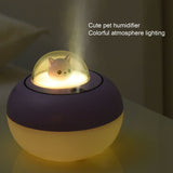 300ml LED Desk Humidifier White Pink USB Powered Mute Colorful Large Capacity Air Humidifier for Home Office - Extra Image