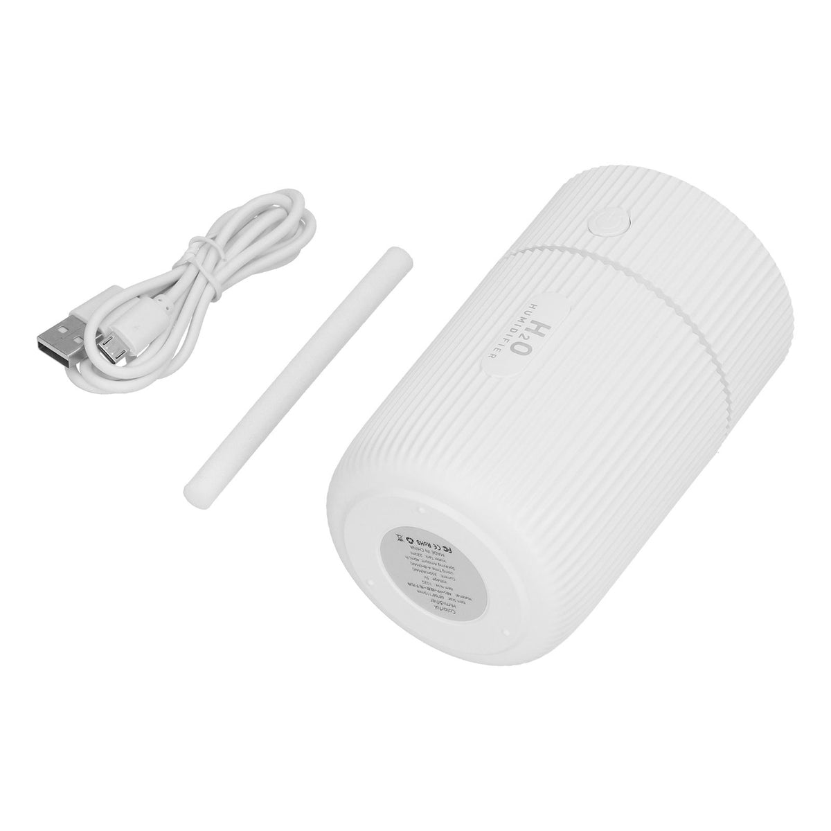Mini Humidifier with Colorful Light Desktop Humidifier USB Powered for Car Office Room BedroomWhite
