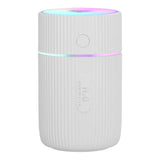 Mini Humidifier with Colorful Light Desktop Humidifier USB Powered for Car Office Room BedroomWhite