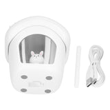 Air Humidifier USB Charging 2 Gears Smart Portable Desk Humidifier with 350ml Visible Water TankWhite