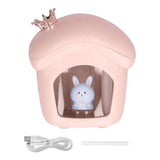Air Humidifier USB Charging 2 Gears Smart Portable Desk Humidifier with 350ml Visible Water TankPink