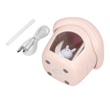 Air Humidifier USB Charging 2 Gears Smart Portable Desk Humidifier with 350ml Visible Water TankPink