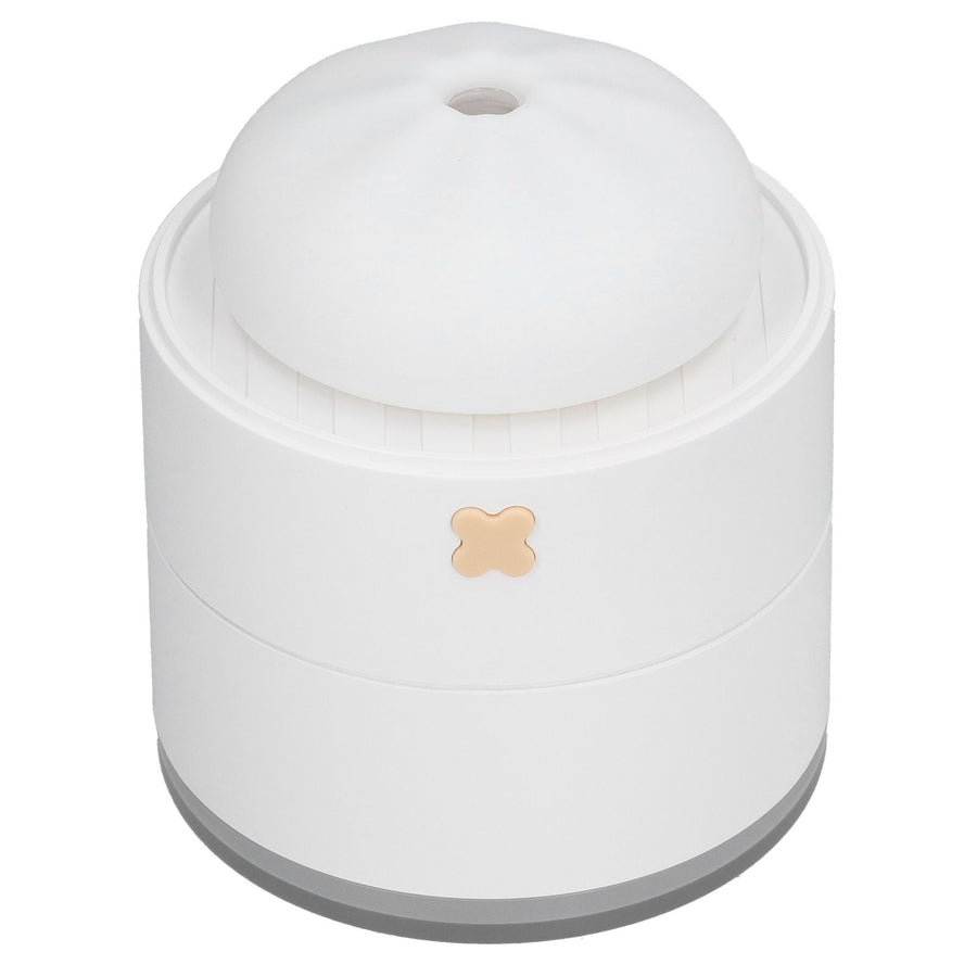 400ml Steamed Bun Shape Air Humidifier 2 Gears Adjustable Desktop Humidifier USB PoweredWhite