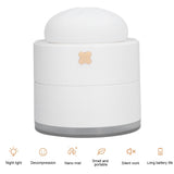 400ml Steamed Bun Shape Air Humidifier 2 Gears Adjustable Desktop Humidifier USB PoweredWhite