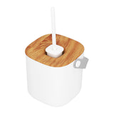 600ml Portable Humidifier USB Charging Nanometer Atomizing Desktop Humidifier Wood Grain 30ml/h - Side View