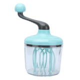 Hand Mixer PP Handheld Egg Beater with Detachable Handle Cream Whisk Convenient and Non Slip Light Green for Kitchen - 45-Degree Angle