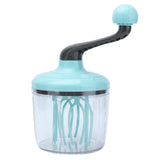 Hand Mixer PP Handheld Egg Beater with Detachable Handle Cream Whisk Convenient and Non Slip Light Green for Kitchen - Low Angle