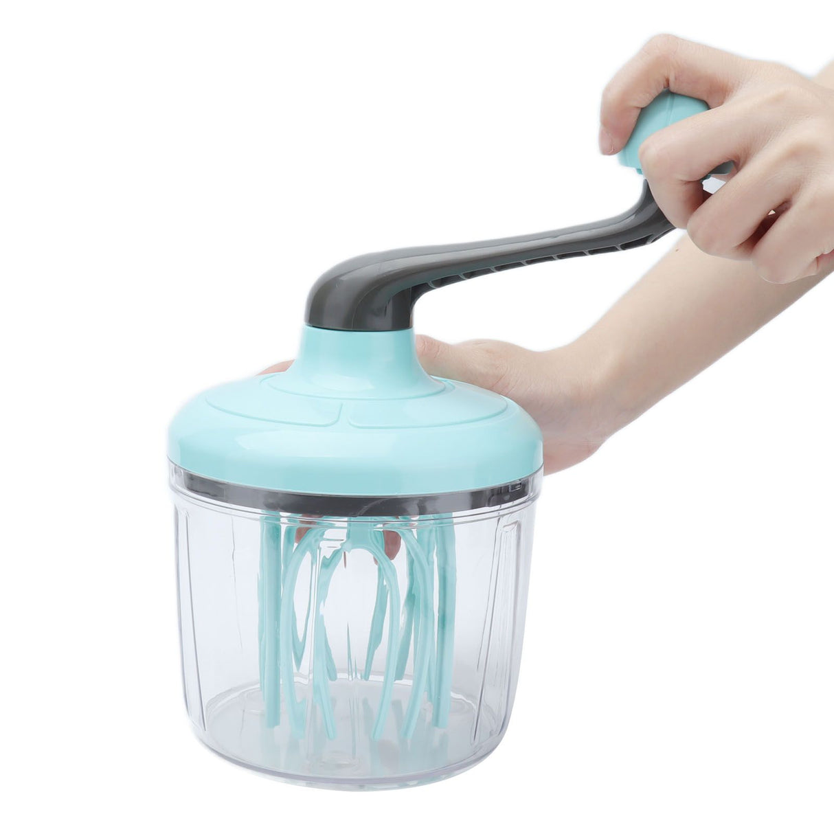 Hand Mixer PP Handheld Egg Beater with Detachable Handle Cream Whisk Convenient and Non Slip Light Green for Kitchen
