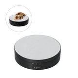Motorized Rotating Display Stand 138mm Electric Rotating Turntable 3 Speed Adjustable USB Powered Jewelry Display BracketBlack