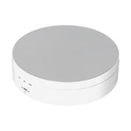Motorized Rotating Display Stand 138mm Electric Rotating Turntable 3 Speed Adjustable USB Powered Jewelry Display BracketWhite