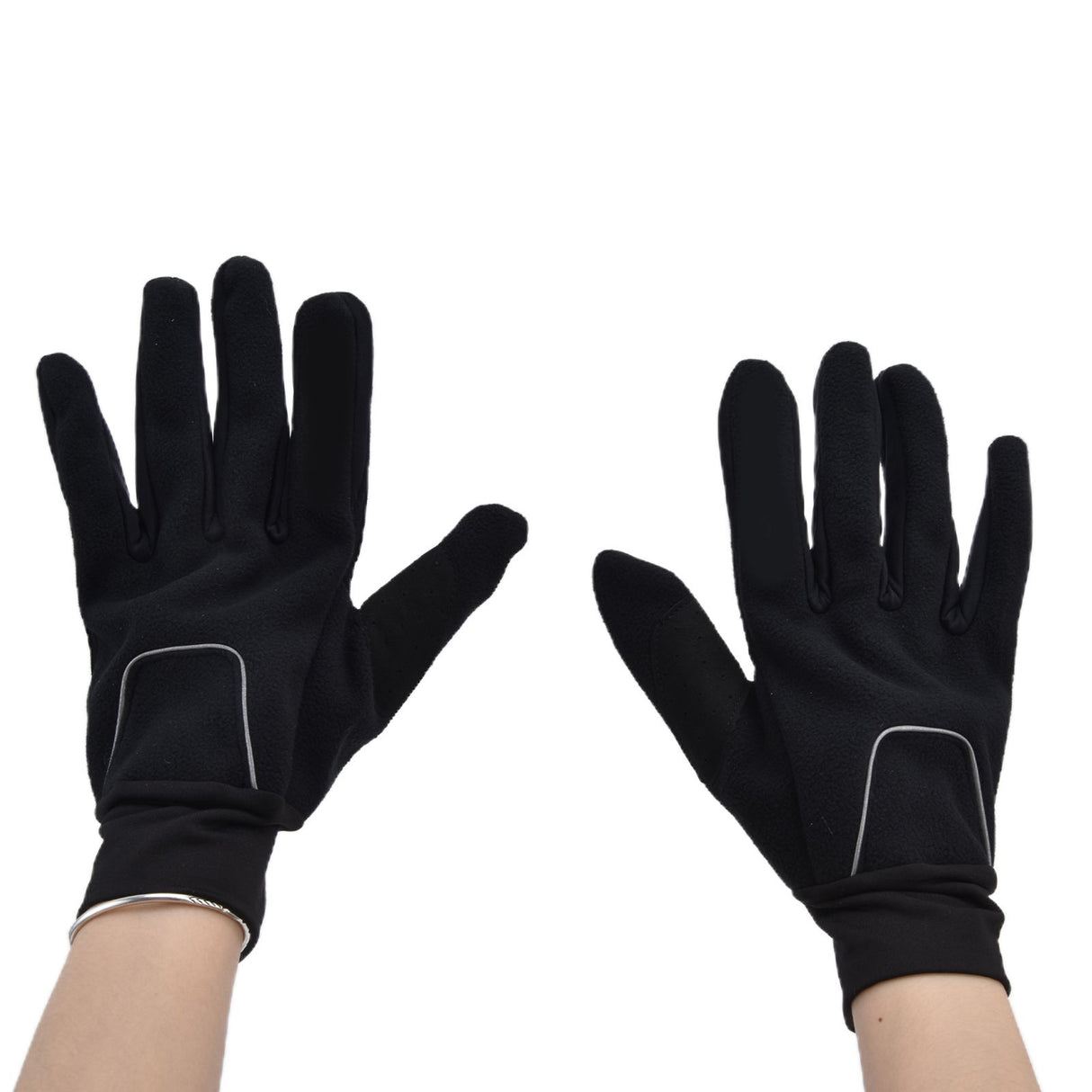 Cycling Gloves Touch Sensitive Waterproof Black Non Slip Windproof Gloves for Outdoor Cycling TravelM