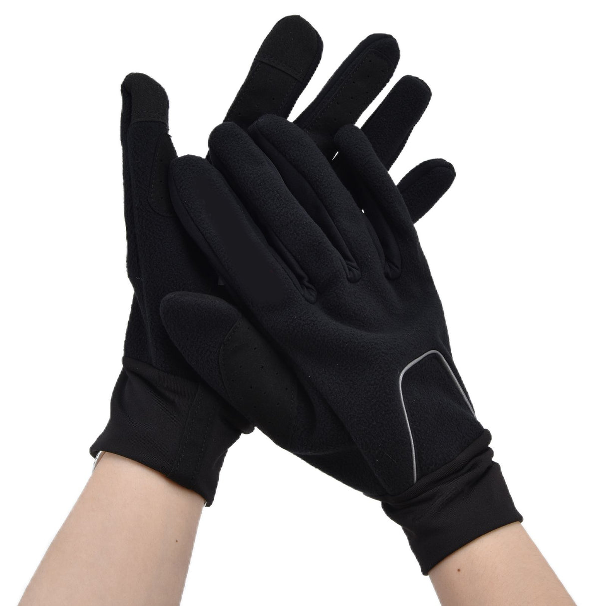Cycling Gloves Touch Sensitive Waterproof Black Non Slip Windproof Gloves for Outdoor Cycling TravelM