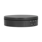 145mm 360° Round Auto Rotating Display Stand 3 Speed Control USB Powered Jewelry Turntable for ExhibitionBlack - Low Angle