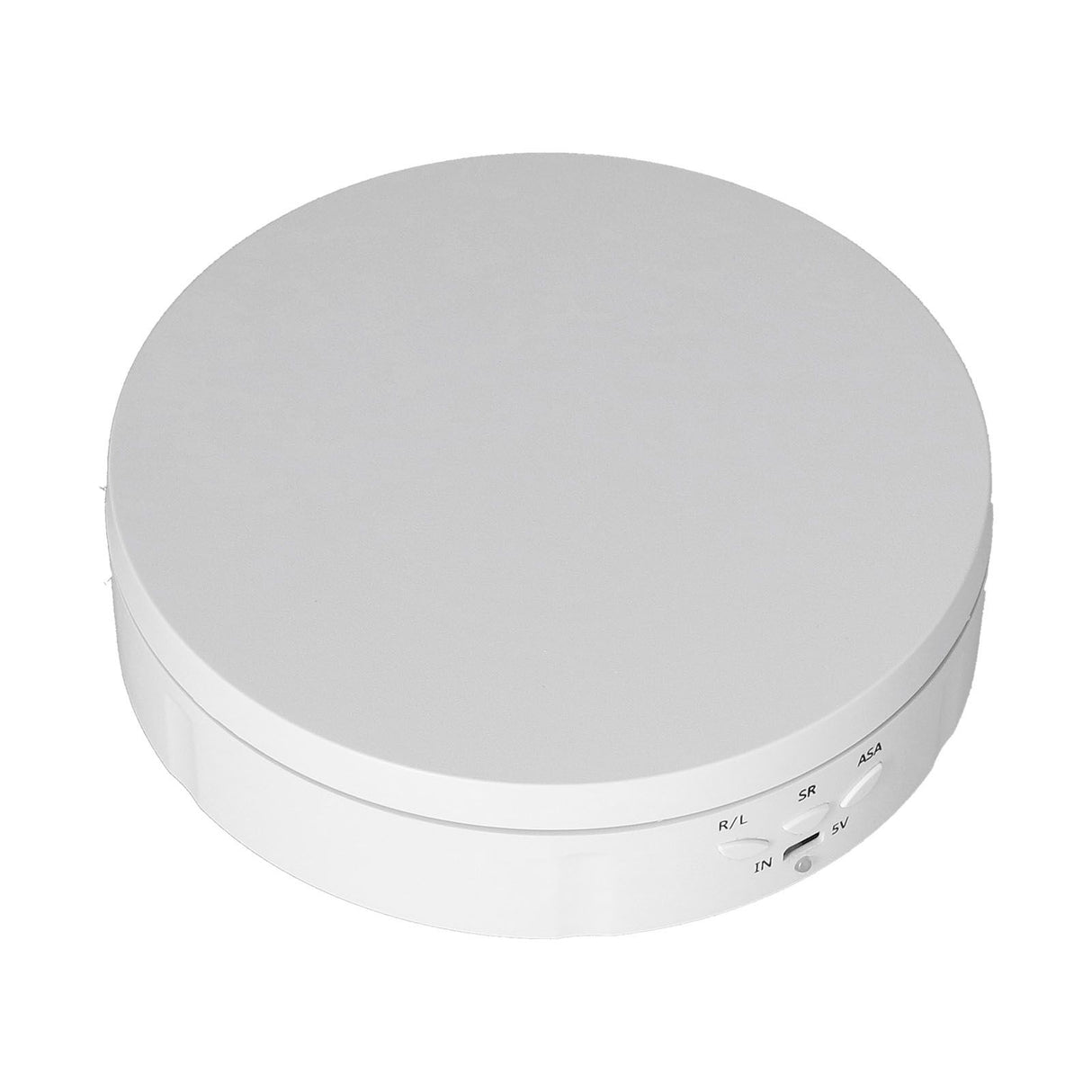 145mm 360° Round Auto Rotating Display Stand 3 Speed Control USB Powered Jewelry Turntable for ExhibitionWhite