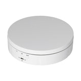 145mm 360° Round Auto Rotating Display Stand 3 Speed Control USB Powered Jewelry Turntable for ExhibitionWhite - 45-Degree Angle