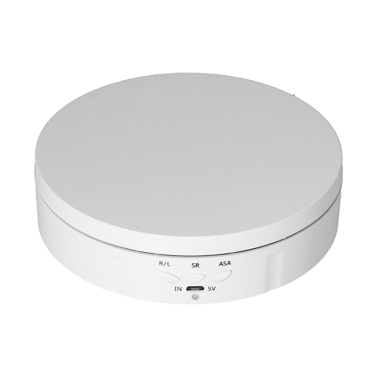 145mm 360° Round Auto Rotating Display Stand 3 Speed Control USB Powered Jewelry Turntable for ExhibitionWhite