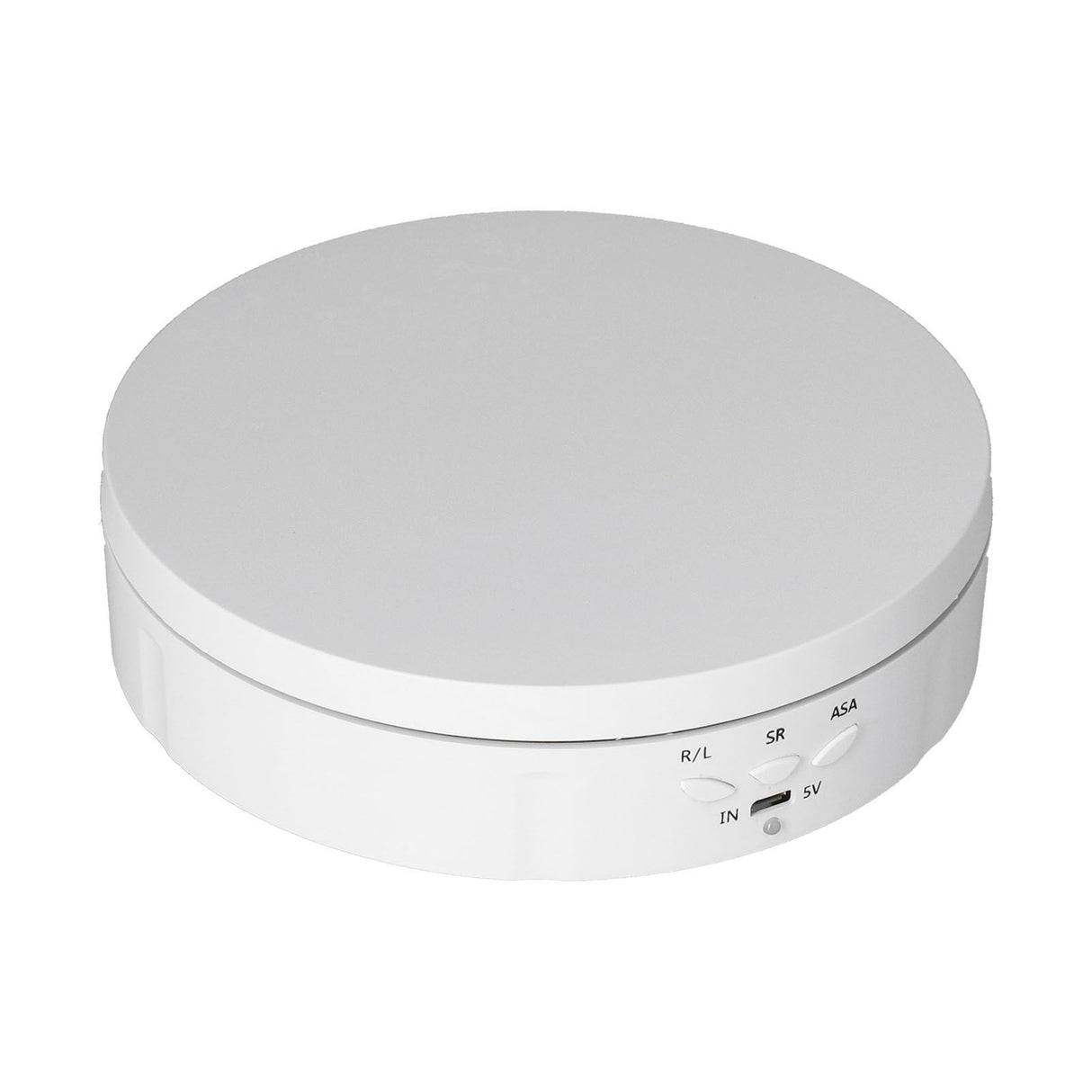 145mm 360° Round Auto Rotating Display Stand 3 Speed Control USB Powered Jewelry Turntable for ExhibitionWhite