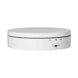145mm 360° Round Auto Rotating Display Stand 3 Speed Control USB Powered Jewelry Turntable for ExhibitionWhite